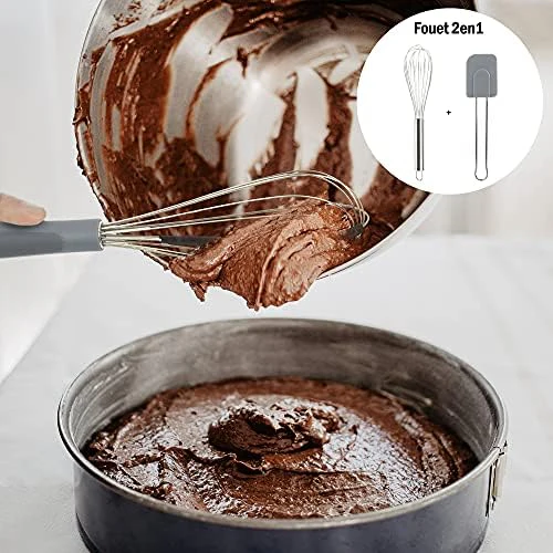 2-in-1 Built-In Spatula & Egg Whisker - Manual Hand Egg Beater (Pack of 3) - Image 2