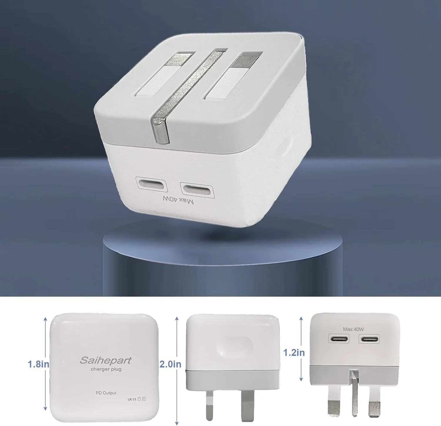Apple 40W Dual USB-C +C Power Adapter - Image 3
