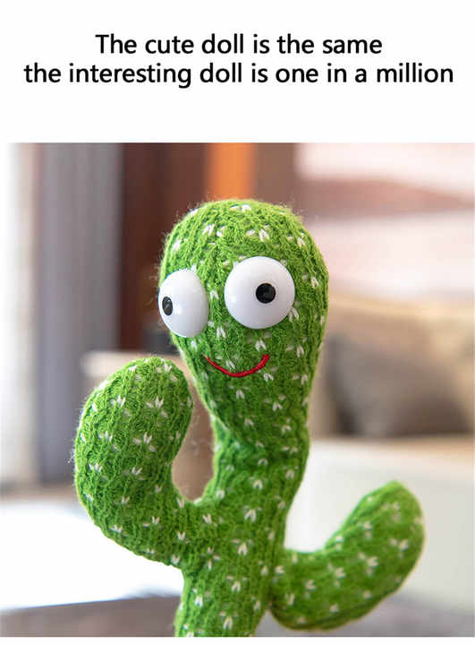 Cactus Plush Toys, Electronic Cactus Plush Music Toy wtih Singing and Dancing - Image 5