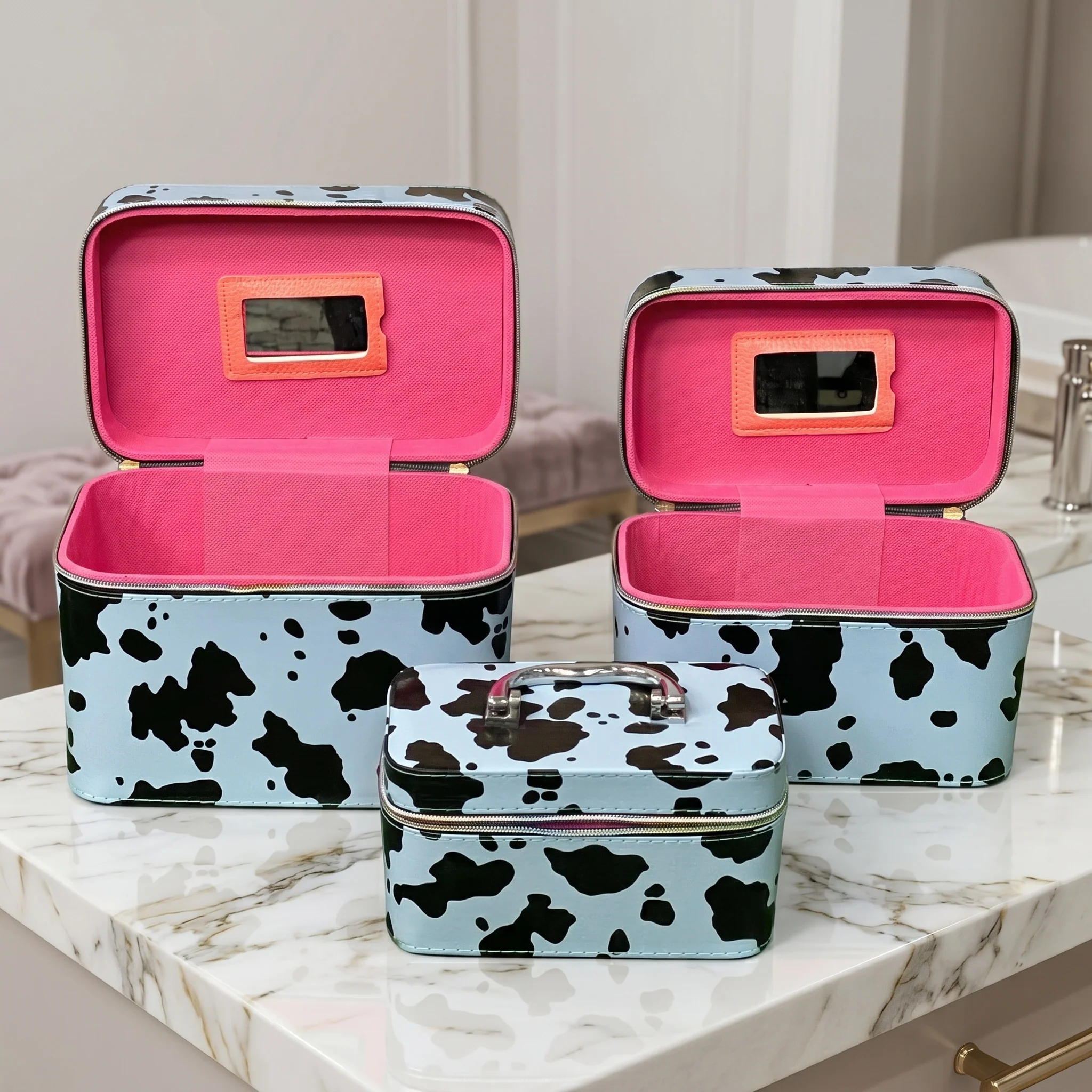 Premium 3-Piece Cosmetic Storage Box Set – Stylish Makeup & Skincare Organizer - Image 3