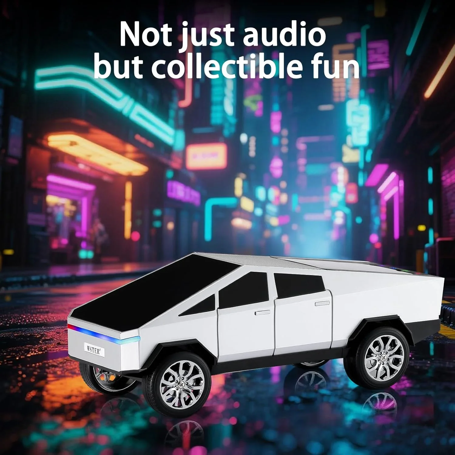 Cybertruck Car Shaped Wireless Bluetooth Speaker – Premium Portable Stereo Sound with LED Lights - Image 4