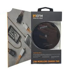 EFM Leather 15W Wireless Charge Pad - Ultra Fast Wall Charger - Image 4