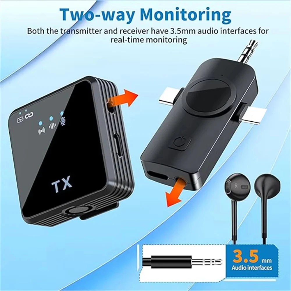 F11-2 3 in 1 Wireless Microphone - For Mobile Phone Video Recording, Vlogging, and for Studio Use - Image 4