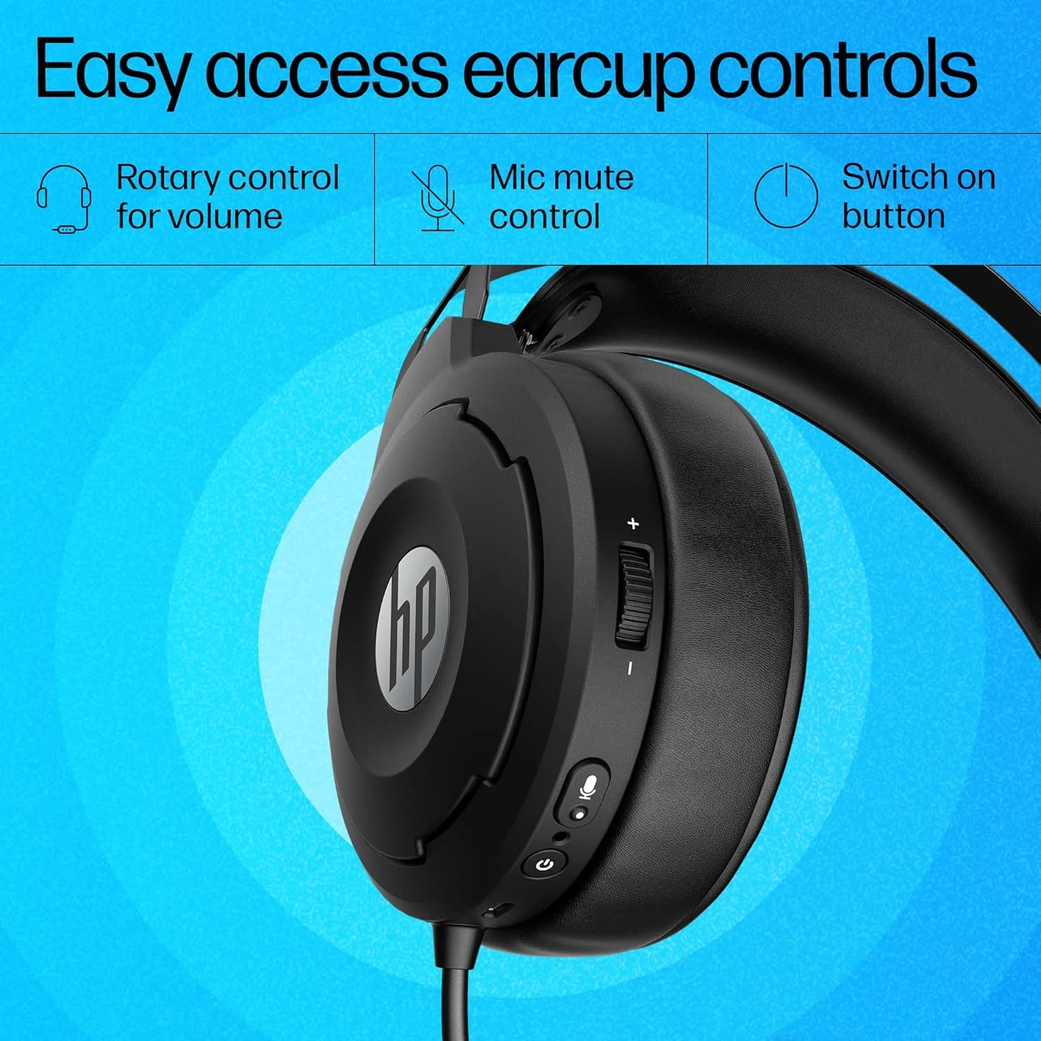 HP X1000 Wireless USB Over Ear Gaming Headphones with 7.1 Surround Sound with Mic/ 50 mm Drivers (Form Expired) - Image 7