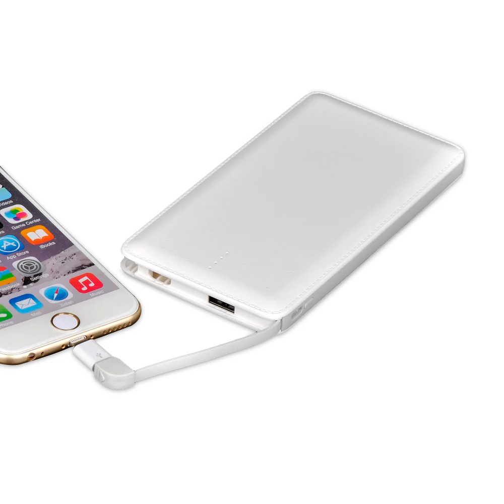 IHIT 4000mah Basic Power Bank With Built-in Cables - Ultra-slim & Credit Card-sized Power Bank - Image 3