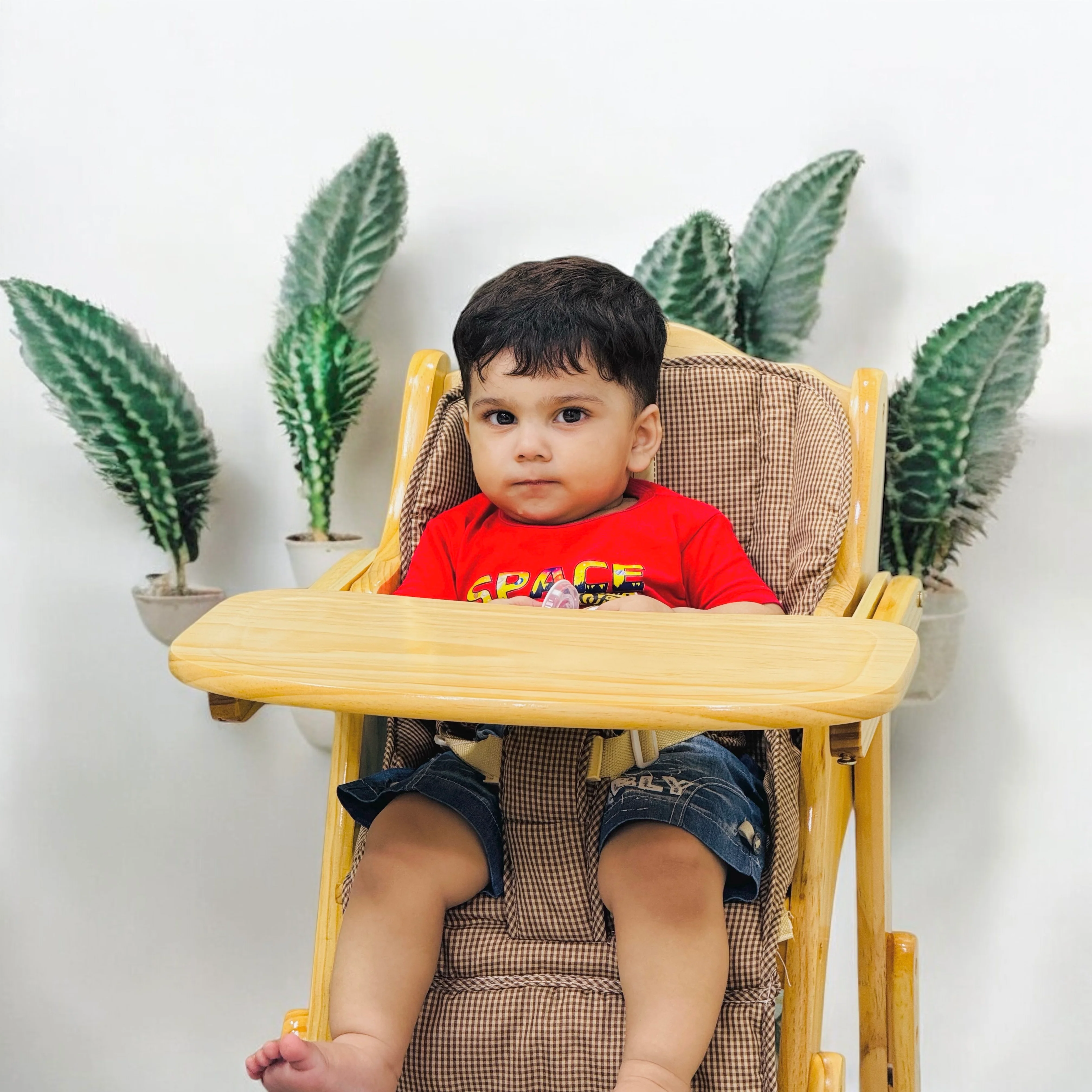 Imported Baby Wooden Cot and Exquisite Imported Baby Wooden Chair Pair Set - Image 8