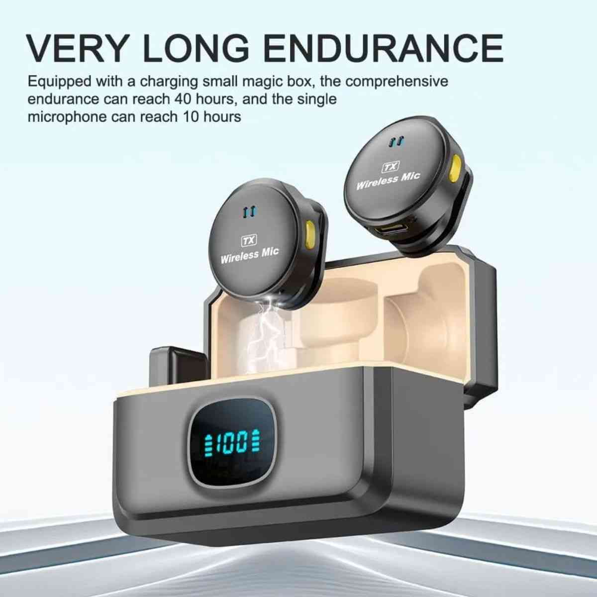 M9 Pro Wireless Microphone - Best Noise Cancelling Mic for Vlogging & Streaming - Image 3
