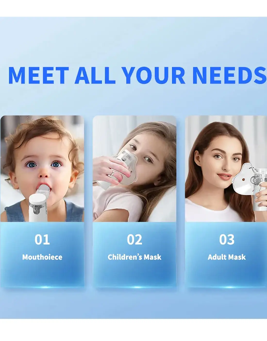 Mesh Nebulizer Machine JSL-W302 with Masks & Mini Inhaler for Kids & Adults - Image 6