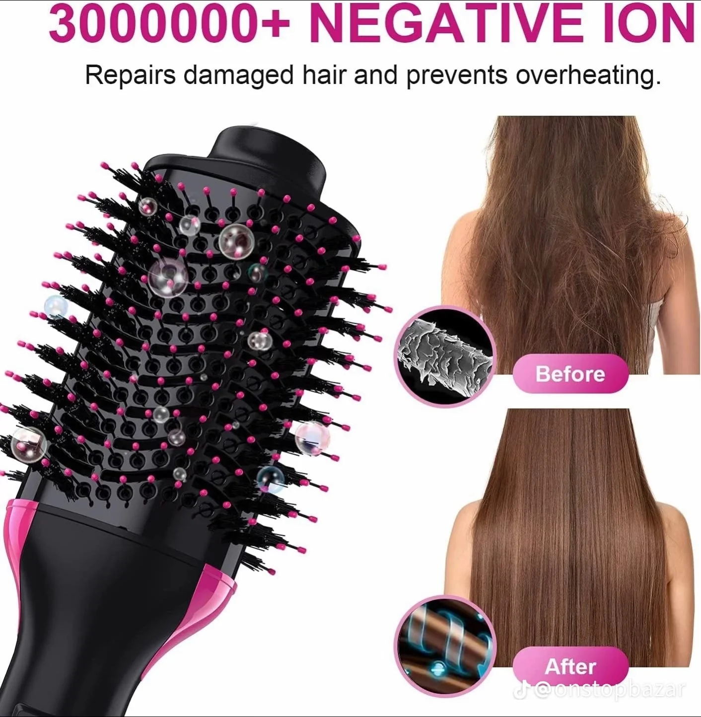 One Step Hair Dryer And Styler - Hot Air Brush - Image 4