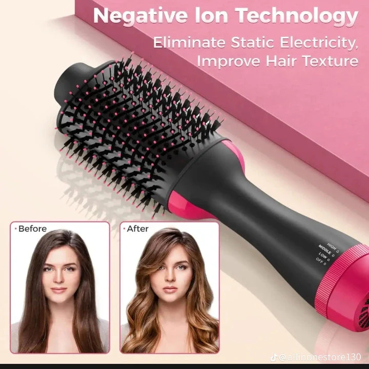 One Step Hair Dryer And Styler - Hot Air Brush - Image 9