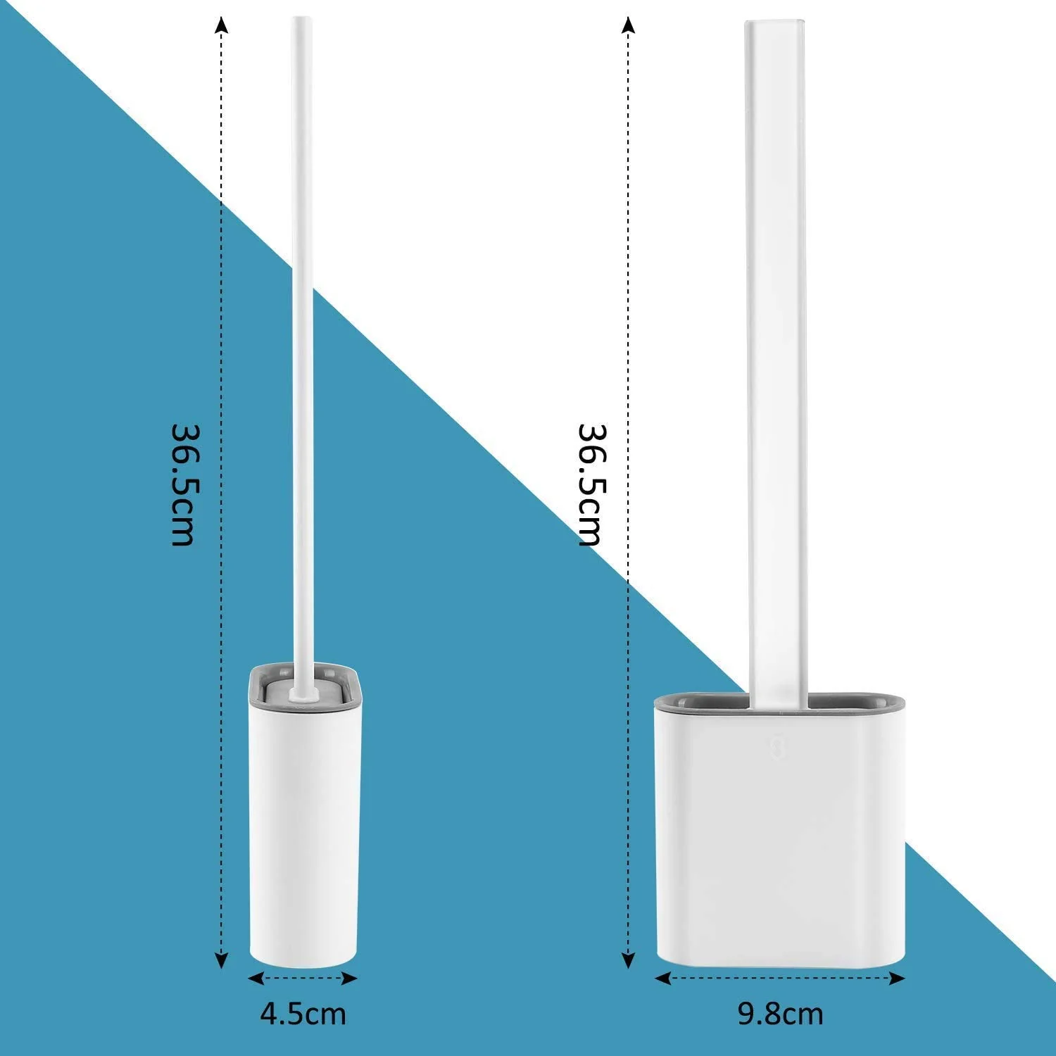 Silicone Toilet Cleaner Brush With Holder - Image 4